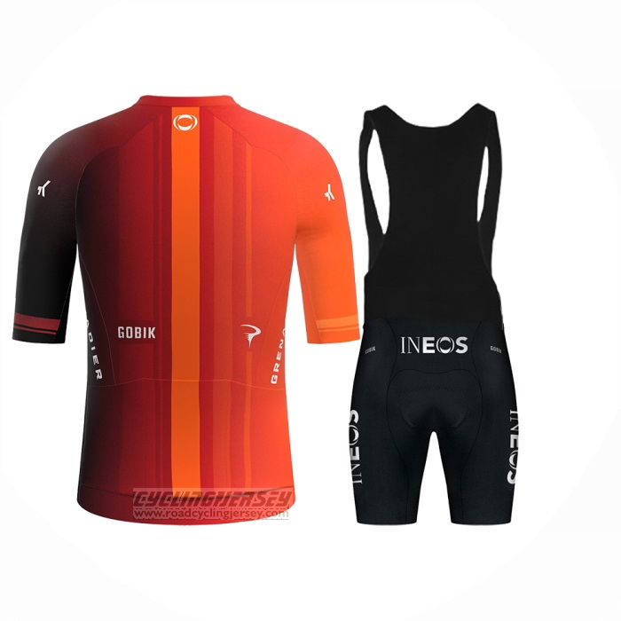2024 Cycling Jersey Ineos Grenadiers Red Black Short Sleeve And Bib Short